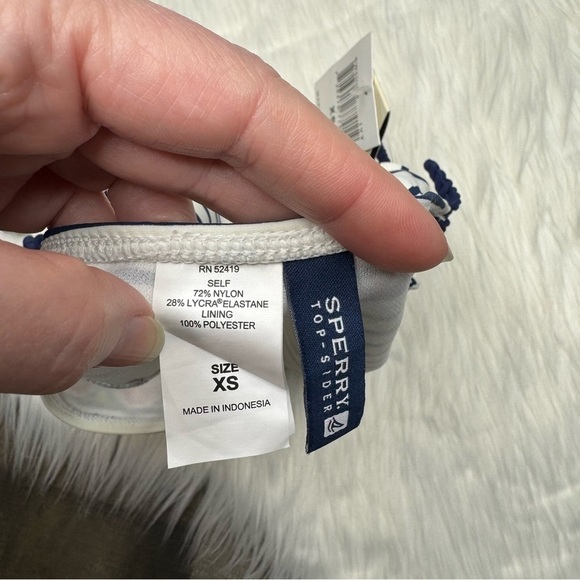 NWT Sperry Top Sider Embroidered String Bikini Bottom XS - Picture 7 of 9